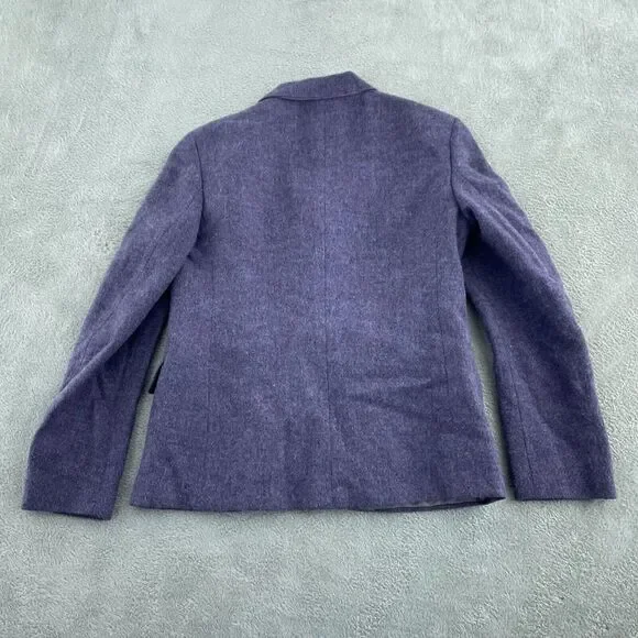 Vntg J.G. Hook Womens Wool Blazer Jacket Size 12 Purple With Gold Buttons 2619 - Picture 2 of 10